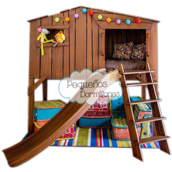 Cabaña del árbol DUO Escalera y Resbaladilla - Imagen 3
